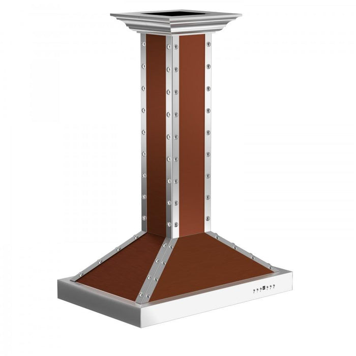 ZLINE 30” Copper Finish Island Range Hood, KB2i - CSSXS - 30 - Farmhouse Kitchen and Bath