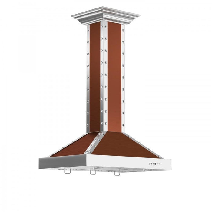 ZLINE 30” Copper Finish Island Range Hood, KB2i - CSSXS - 30 - Farmhouse Kitchen and Bath