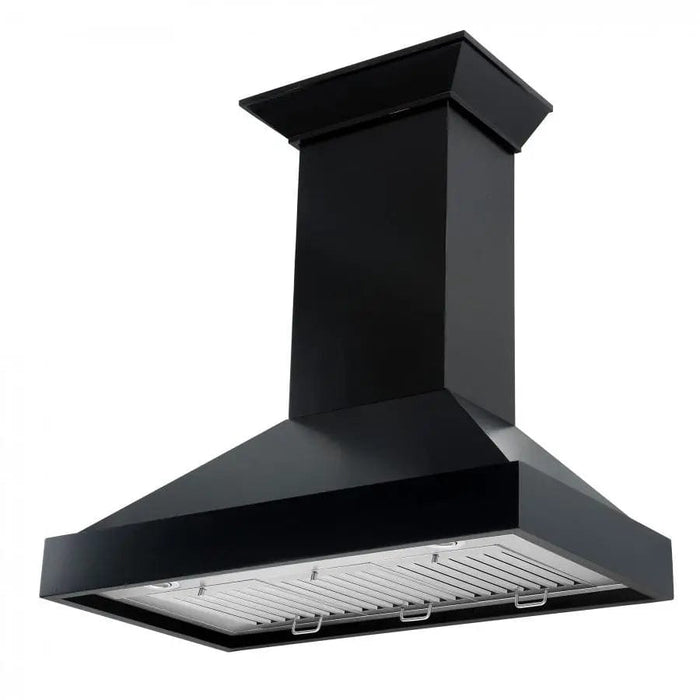 ZLINE 30" Designer Series Wooden Wall Range Hood in Black, KBCC - 30 - Farmhouse Kitchen and Bath