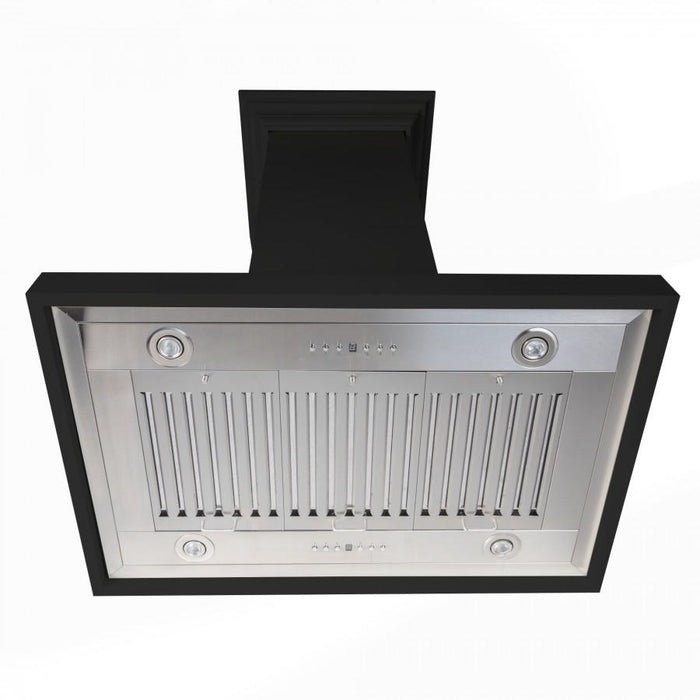 ZLINE 30" Designer Wooden Island Range Hood in Black, KBiCC - 30 - Farmhouse Kitchen and Bath