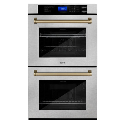 ZLINE 30" Double Wall Oven, DuraSnow Finish, Self Cleaning, AWDSZ - 30 - CB - Farmhouse Kitchen and Bath