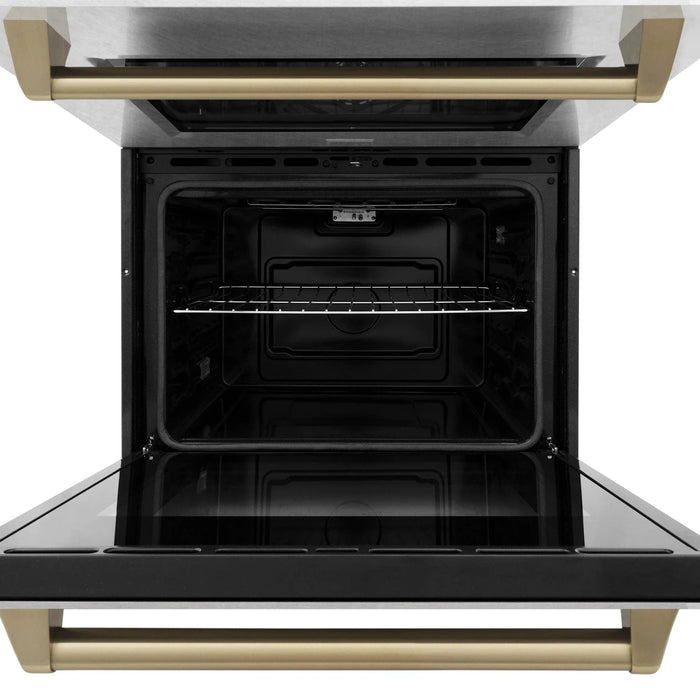 ZLINE 30" Double Wall Oven, DuraSnow Finish, Self Cleaning, AWDSZ - 30 - CB - Farmhouse Kitchen and Bath