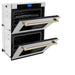 ZLINE 30" Double Wall Oven, DuraSnow Finish, Self Cleaning, AWDSZ - 30 - G - Farmhouse Kitchen and Bath