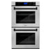 ZLINE 30" Double Wall Oven, DuraSnow Finish, Self Cleaning, AWDSZ - 30 - MB - Farmhouse Kitchen and Bath