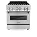 ZLINE 30" Dual Fuel Oven Range, Stainless Steel, Brass Burners, RA - BR - 30 - Farmhouse Kitchen and Bath