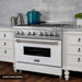 ZLINE 30" Dual Fuel Range, DuraSnow, Stainless, White Matte Door, RAS - WM - 30 - Farmhouse Kitchen and Bath