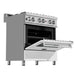 ZLINE 30" Dual Fuel Range, DuraSnow, Stainless, White Matte Door, RAS - WM - 30 - Farmhouse Kitchen and Bath