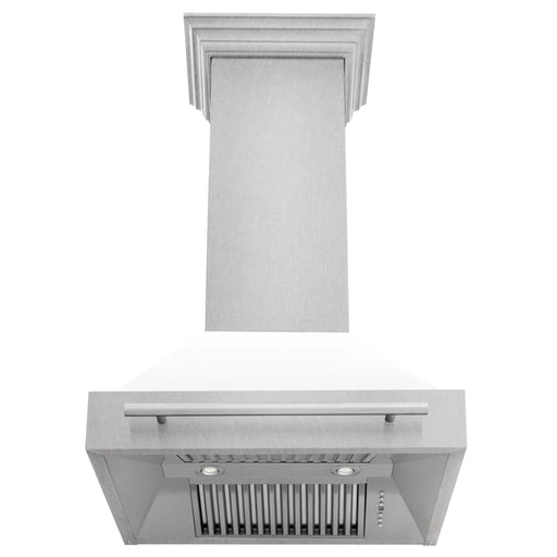 ZLINE 30" DuraSnow® Stainless Steel Range Hood 8654SNX - WM - 30 - Farmhouse Kitchen and Bath