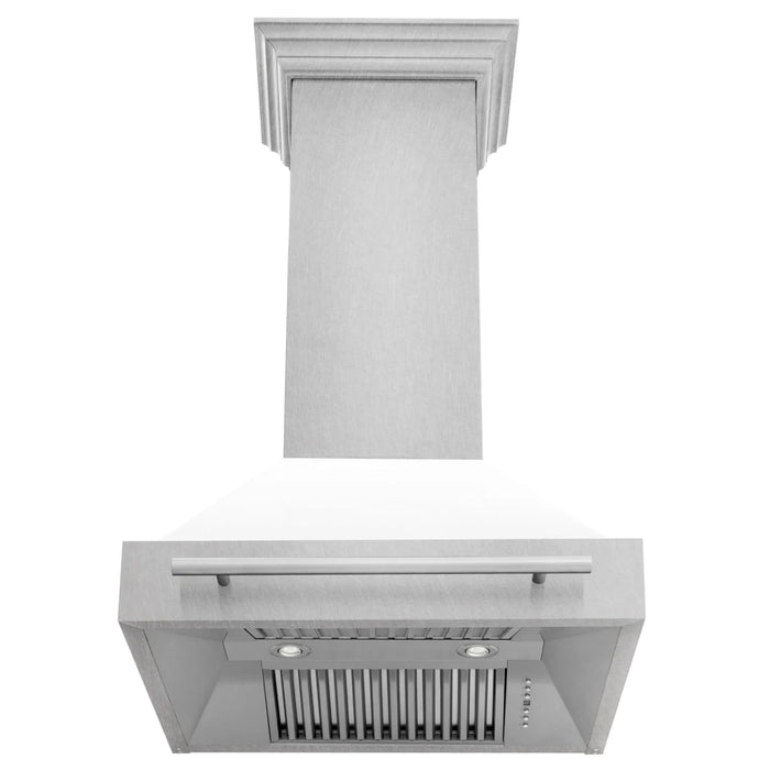 ZLINE 30" DuraSnow® Stainless Steel Range Hood 8654SNX - WM - 30 - Farmhouse Kitchen and Bath