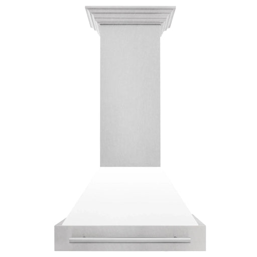 ZLINE 30" DuraSnow® Stainless Steel Range Hood 8654SNX - WM - 30 - Farmhouse Kitchen and Bath