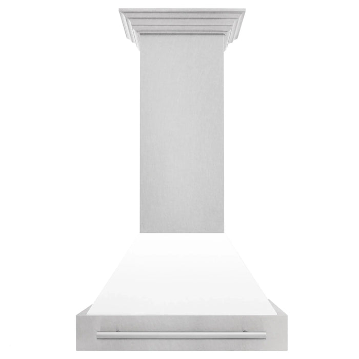 ZLINE 30" DuraSnow® Stainless Steel Range Hood 8654SNX - WM - 30 - Farmhouse Kitchen and Bath