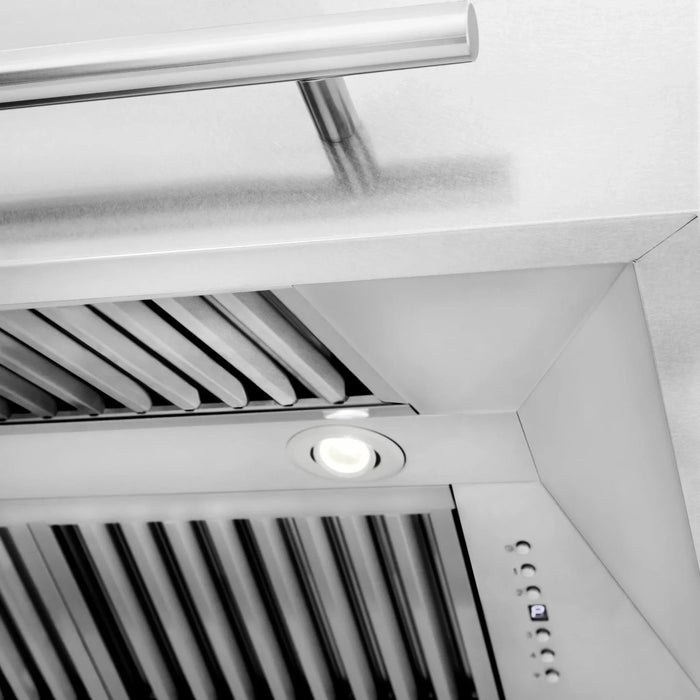 ZLINE 30" DuraSnow® Stainless Steel Range Hood 8654SNX - WM - 30 - Farmhouse Kitchen and Bath