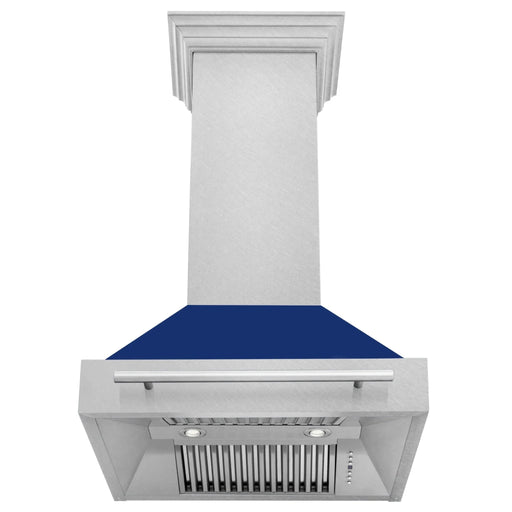 ZLINE 30" DuraSnow® Stainless Steel Range Hood with Color Shell Options 8654SNX - BG - 30 - Farmhouse Kitchen and Bath