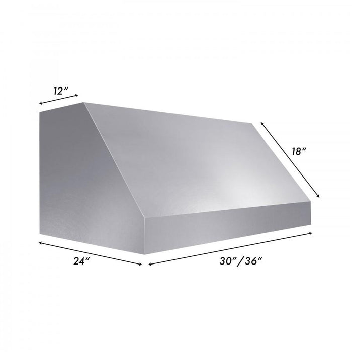 ZLINE 30" DuraSnow Stainless Under Cabinet Range Hood, 8685S - 30 - Farmhouse Kitchen and Bath