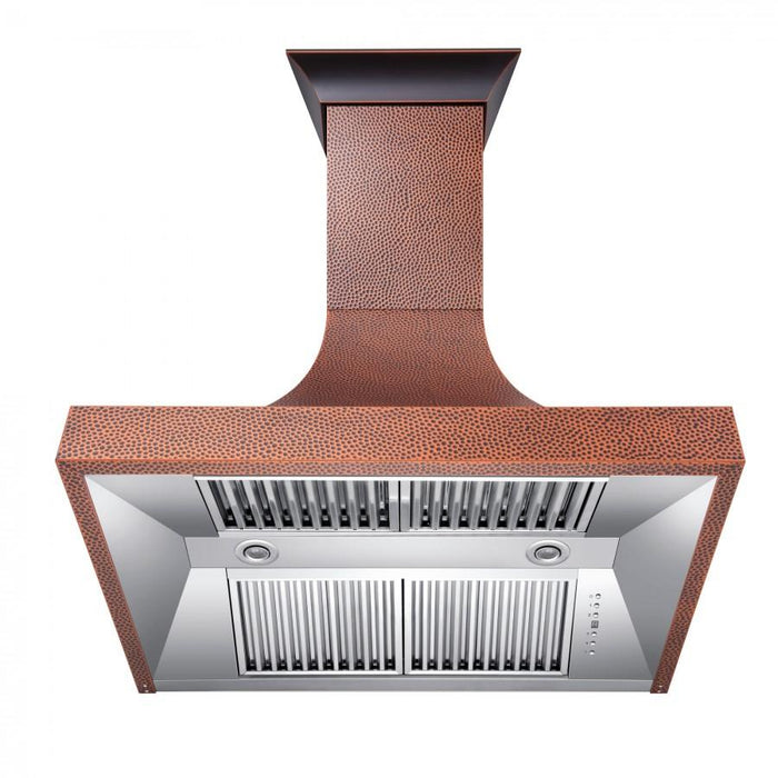 ZLINE 30" Hand - Hammered Copper Finish Wall Range Hood, 8632H - 30 - Farmhouse Kitchen and Bath