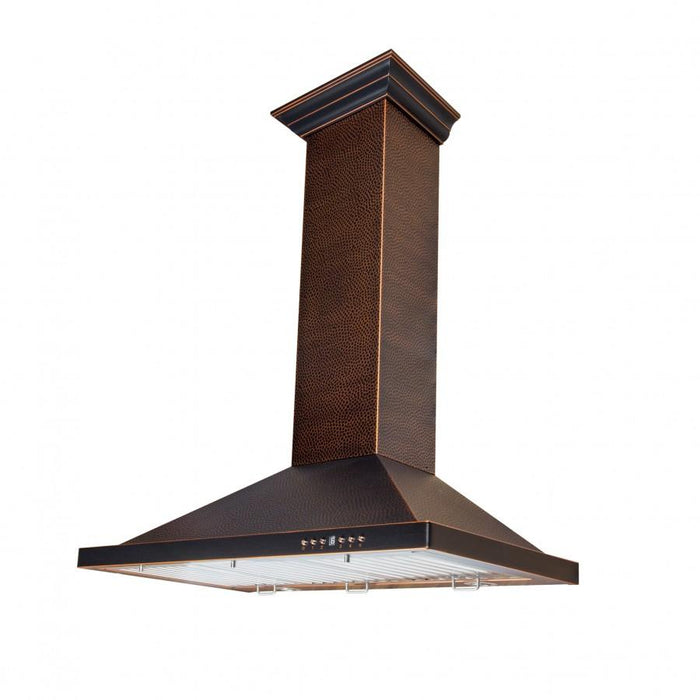 ZLINE 30" Hand - Hammered Copper Finish Wall Range Hood, 8KBH - 30 - Farmhouse Kitchen and Bath