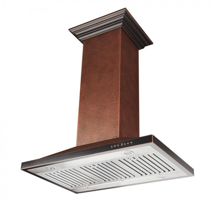 ZLINE 30" Hand Hammered Copper Island Range Hood, 8GL2Hi - 30 - Farmhouse Kitchen and Bath