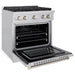 ZLINE 30 in. 4.2 cu. ft. 4 Burner Gas Range with Convection Gas Oven in Stainless Steel, SGR30 - Farmhouse Kitchen and Bath
