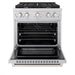 ZLINE 30 In. Gas Range, Stainless Steel w/ Brass Burners, SGR - BR - 30 - Farmhouse Kitchen and Bath