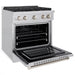 ZLINE 30 In. Gas Range, Stainless Steel w/ Brass Burners, SGR - BR - 30 - Farmhouse Kitchen and Bath