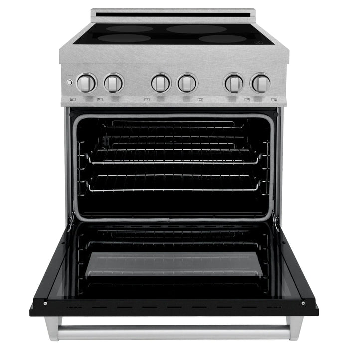 ZLINE 30" Induction Range in DuraSnow with a 4 Element Stove and Electric Oven RAINDS - BLM - 30 - Farmhouse Kitchen and Bath