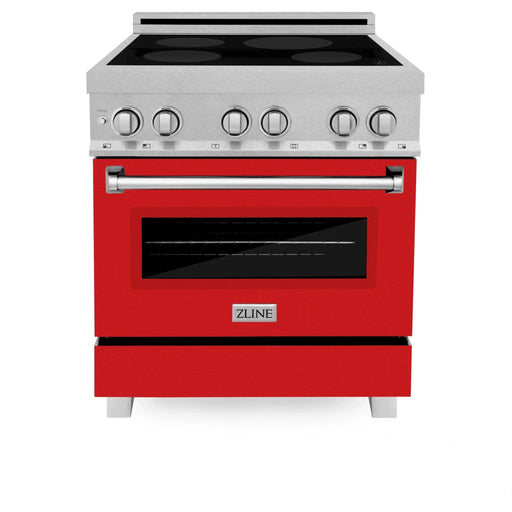 ZLINE 30" Induction Range in DuraSnow with a 4 Element Stove and Electric Oven RAINDS - RM - 30 - Farmhouse Kitchen and Bath