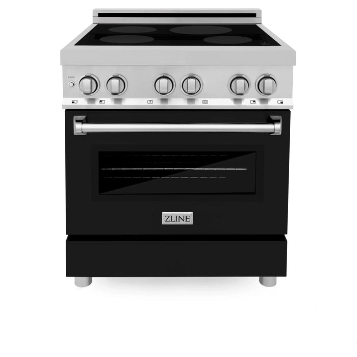 ZLINE 30" Induction Range with a 4 Element Stove and Electric Oven in Stainless Steel RAIND - BLM - 30 - Farmhouse Kitchen and Bath