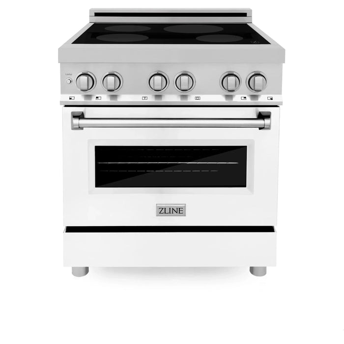 ZLINE 30" Induction Range with a 4 Element Stove and Electric Oven in Stainless Steel RAIND - WM - 30 - Farmhouse Kitchen and Bath