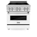 ZLINE 30" Induction Range with a 4 Element Stove and Electric Oven in Stainless Steel RAIND - WM - 30 - Farmhouse Kitchen and Bath