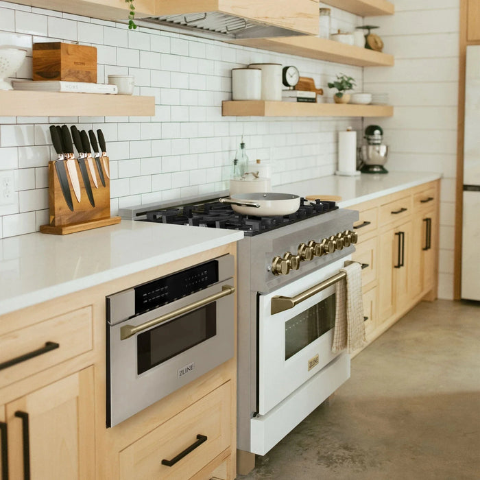 ZLINE 30" Microwave Drawer, Stainless Steel, Bronze MWDZ - 30 - CB - Farmhouse Kitchen and Bath