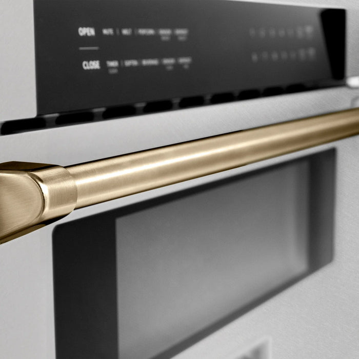 ZLINE 30" Microwave Drawer, Stainless Steel, Bronze MWDZ - 30 - SS - CB - Farmhouse Kitchen and Bath