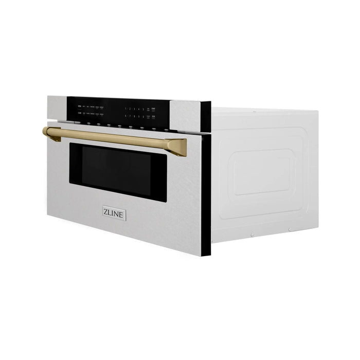 ZLINE 30" Microwave Drawer, Stainless Steel, Bronze MWDZ - 30 - SS - CB - Farmhouse Kitchen and Bath
