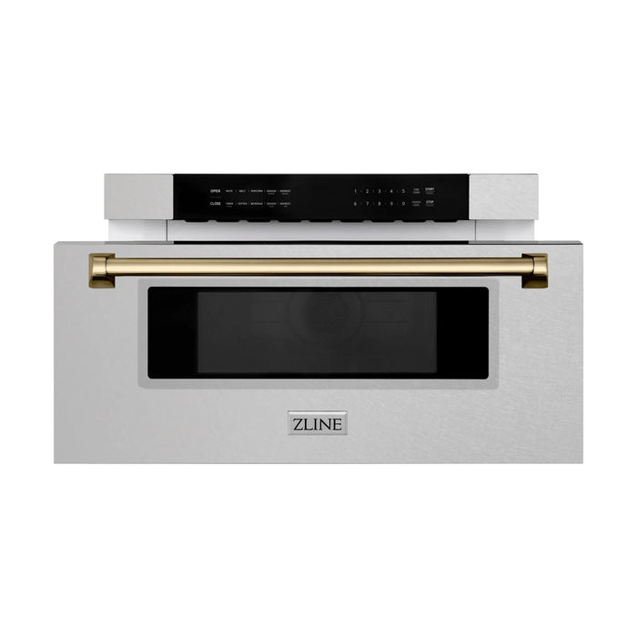 ZLINE 30" Microwave Drawer, Stainless Steel, Bronze MWDZ - 30 - SS - CB - Farmhouse Kitchen and Bath