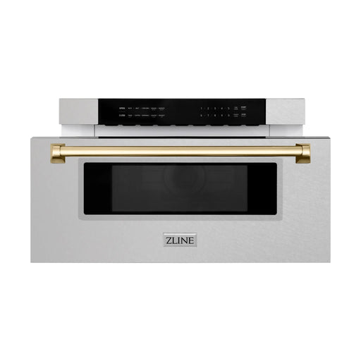 ZLINE 30" Microwave Drawer, Stainless Steel, Gold MWDZ - 30 - SS - G - Farmhouse Kitchen and Bath