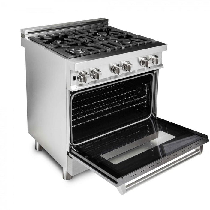 ZLINE 30" Professional Dual Fuel Range, Snow Finish Door, RA - SN - 30 - Farmhouse Kitchen and Bath