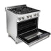 ZLINE 30" Professional Dual Fuel Range, Snow Finish Door, RA - SN - 30 - Farmhouse Kitchen and Bath