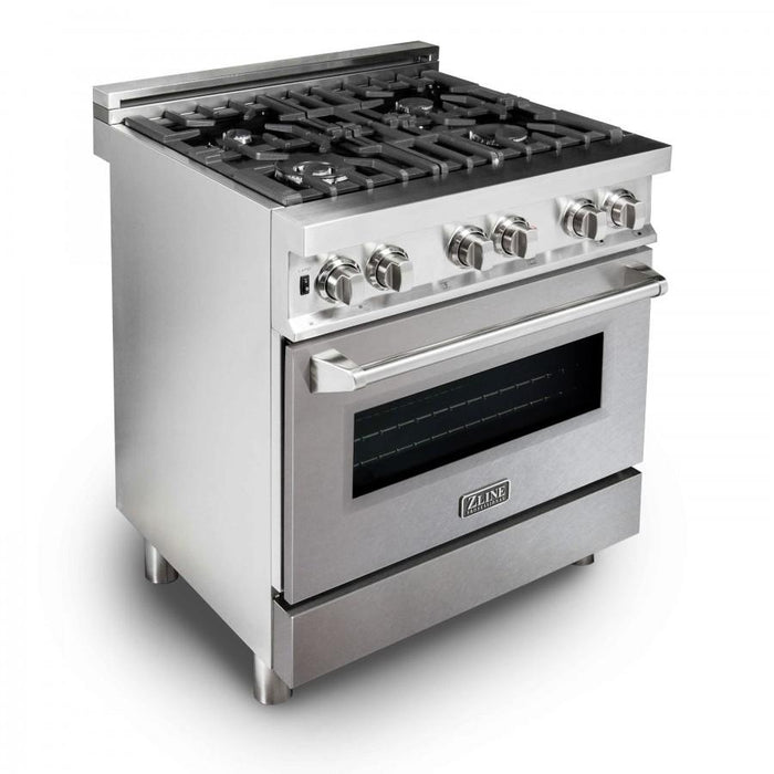 ZLINE 30" Professional Dual Fuel Range, Snow Finish Door, RA - SN - 30 - Farmhouse Kitchen and Bath