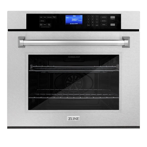 ZLINE 30" Single Wall Oven, DuraSnow Stainless, Self Clean, AWSS - 30 - Farmhouse Kitchen and Bath