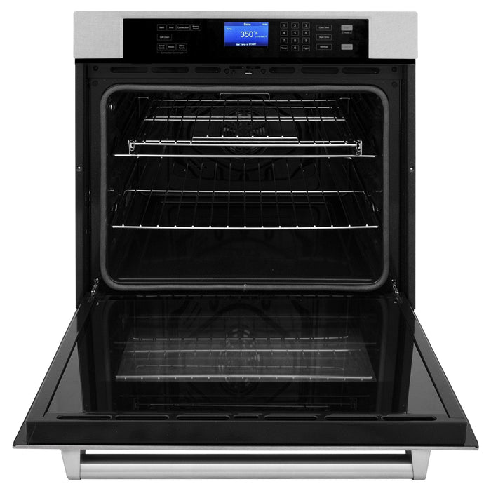 ZLINE 30" Single Wall Oven, DuraSnow Stainless, Self Clean, AWSS - 30 - Farmhouse Kitchen and Bath