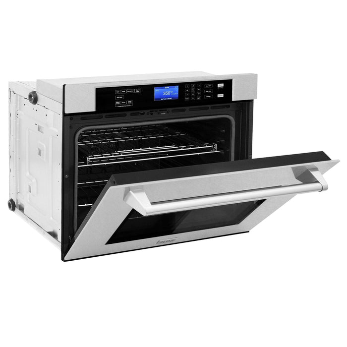 ZLINE 30" Single Wall Oven, DuraSnow Stainless, Self Clean, AWSS - 30 - Farmhouse Kitchen and Bath