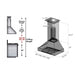 ZLINE 30" Snow Finish Stainless Range Hood with Snow Finish Shell, 8654SN - 30 - Farmhouse Kitchen and Bath