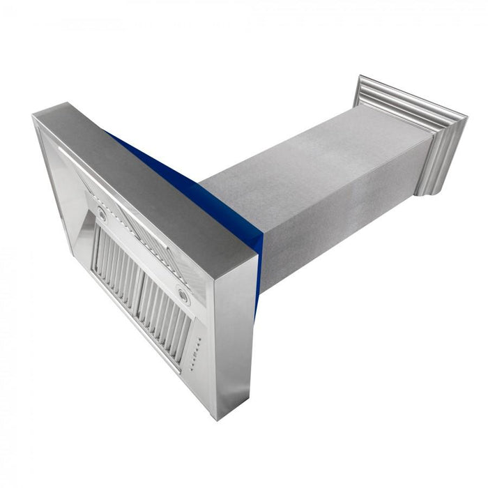 ZLINE 30" Snow Finish Wall Range Hood, Blue Gloss Shell, 8654BG - 30 - Farmhouse Kitchen and Bath