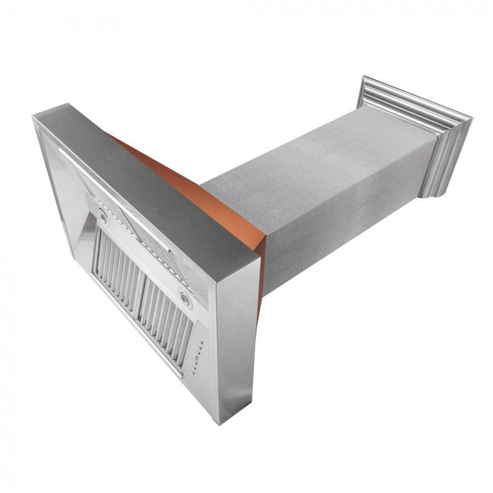 ZLINE 30" Snow Finish Wall Range Hood, Copper Shell, 8654C - 30 - Farmhouse Kitchen and Bath