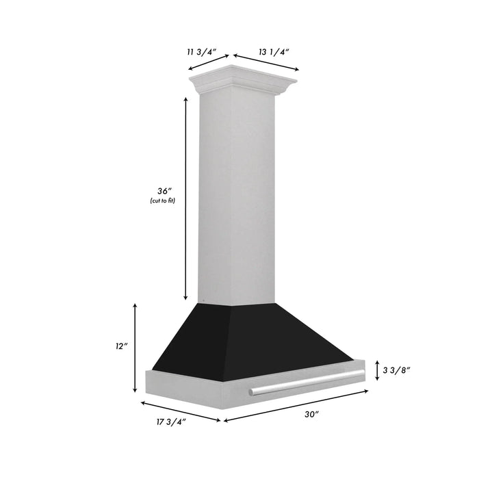 ZLINE 30" Stainless Range Hood Shell, Stainless Handle KB4SNX - BLM - 30 - Farmhouse Kitchen and Bath