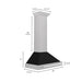 ZLINE 30" Stainless Range Hood Shell, Stainless Handle KB4SNX - BLM - 30 - Farmhouse Kitchen and Bath