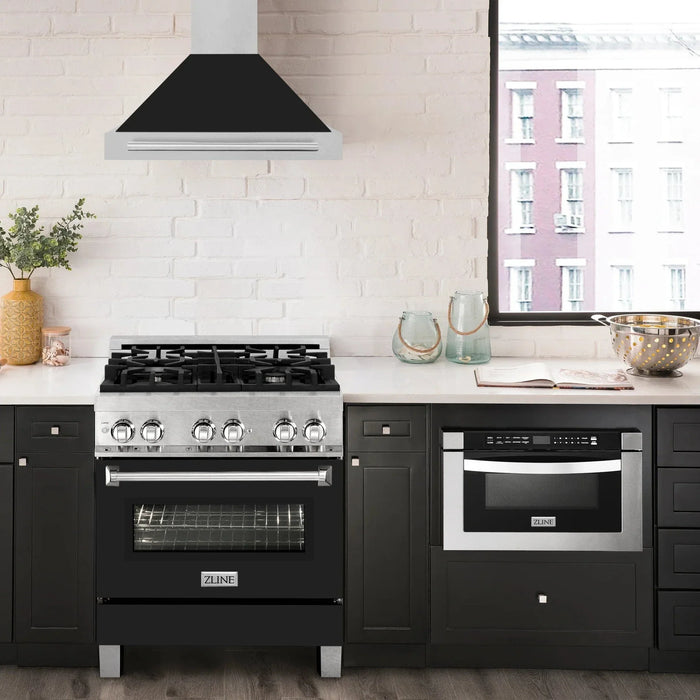 ZLINE 30" Stainless Range Hood Shell, Stainless Handle KB4SNX - BLM - 30 - Farmhouse Kitchen and Bath