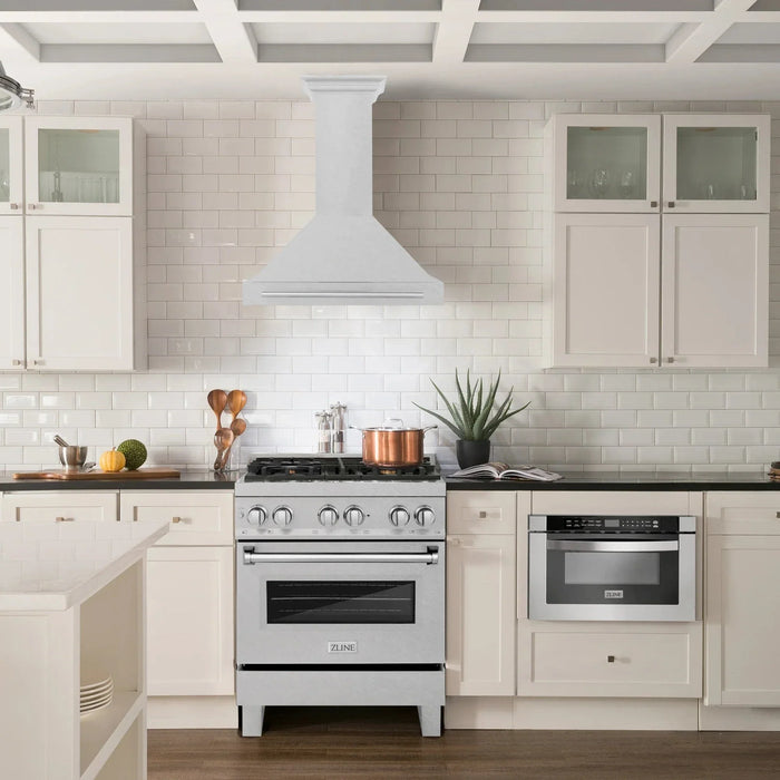 ZLINE 30" Stainless Steel Range Hood, Stainless Steel Handle KB4SNX - 30 - Farmhouse Kitchen and Bath
