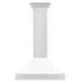 ZLINE 30" Stainless Steel Range Hood with White Matte Shell and Stainless Steel Handle KB4STX - WM - 30 - Farmhouse Kitchen and Bath