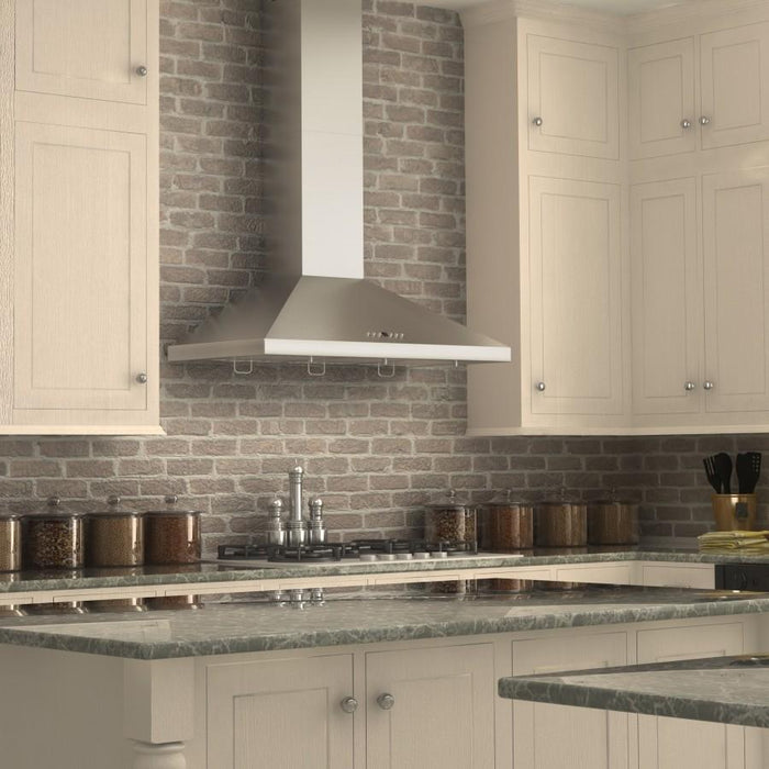 ZLINE 30" Stainless Steel Wall Range Hood, Crown Molding, KL2CRN - 30 - Farmhouse Kitchen and Bath