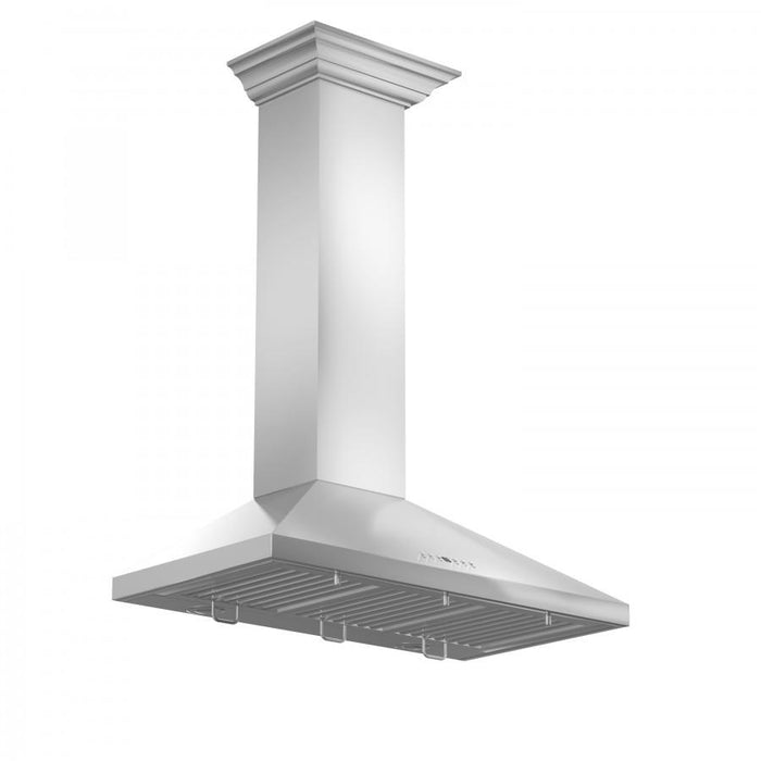 ZLINE 30" Stainless Steel Wall Range Hood, Crown Molding, KL2CRN - 30 - Farmhouse Kitchen and Bath